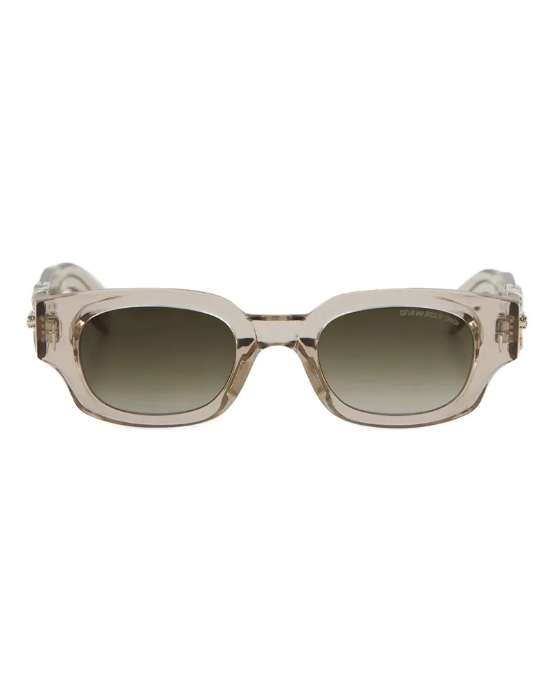 Cutler and Gross Sonnenbrille mit Logo-Schild - Nude Nude