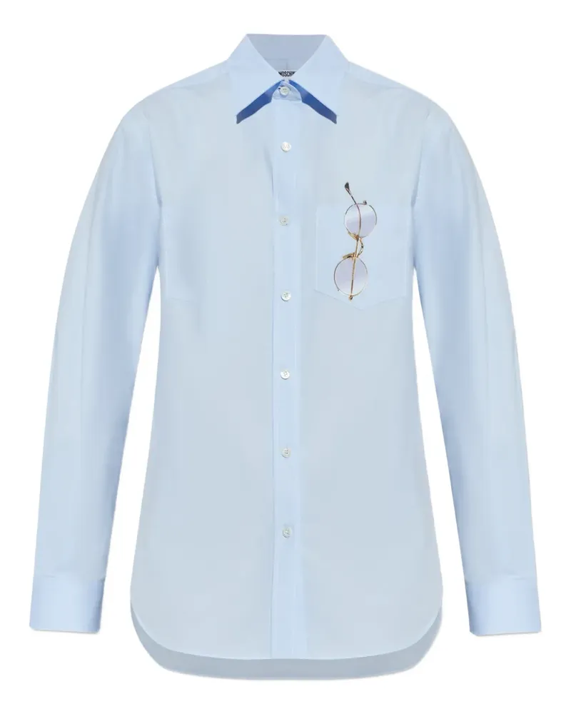 Moschino pocket detail shirt - Blau Blau