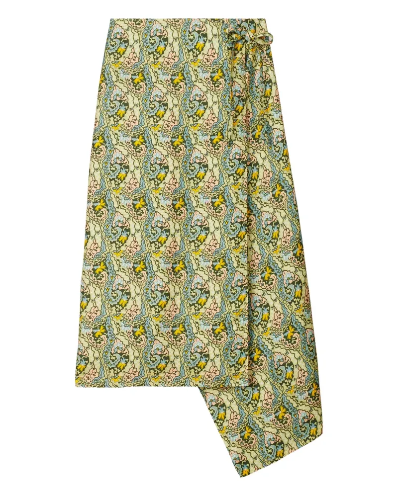 Tory Burch Asymmetrischer Rock mit Print - Blau Blau