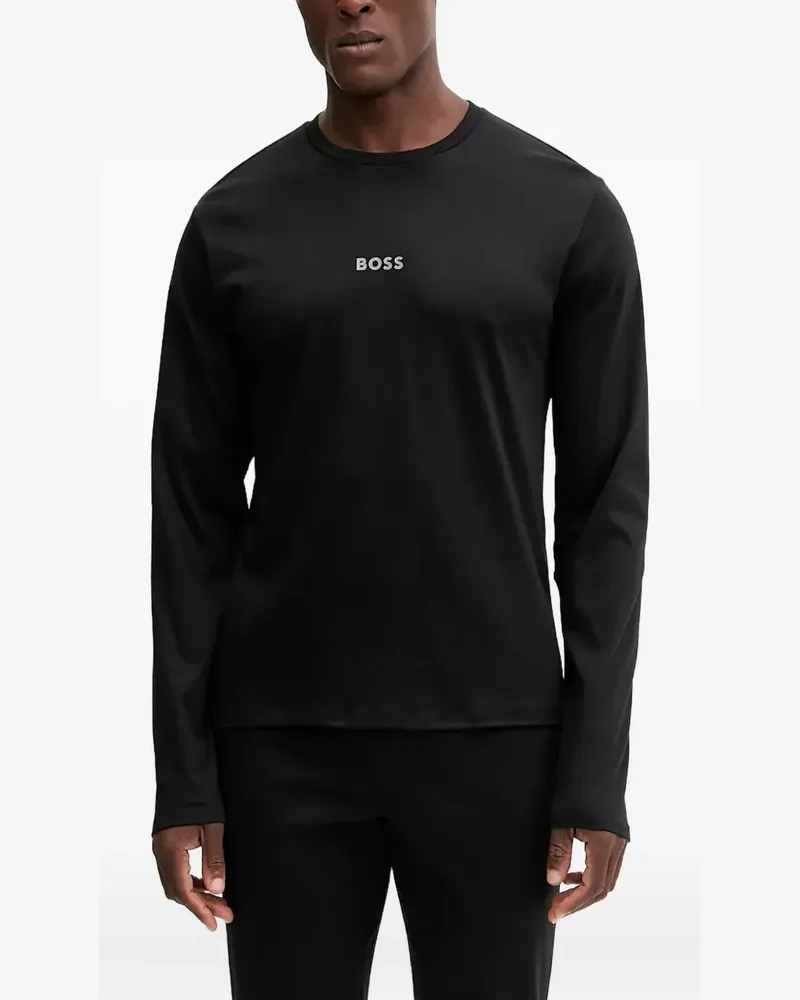 HUGO BOSS Xmas Pyjama mit Logo - Schwarz Schwarz