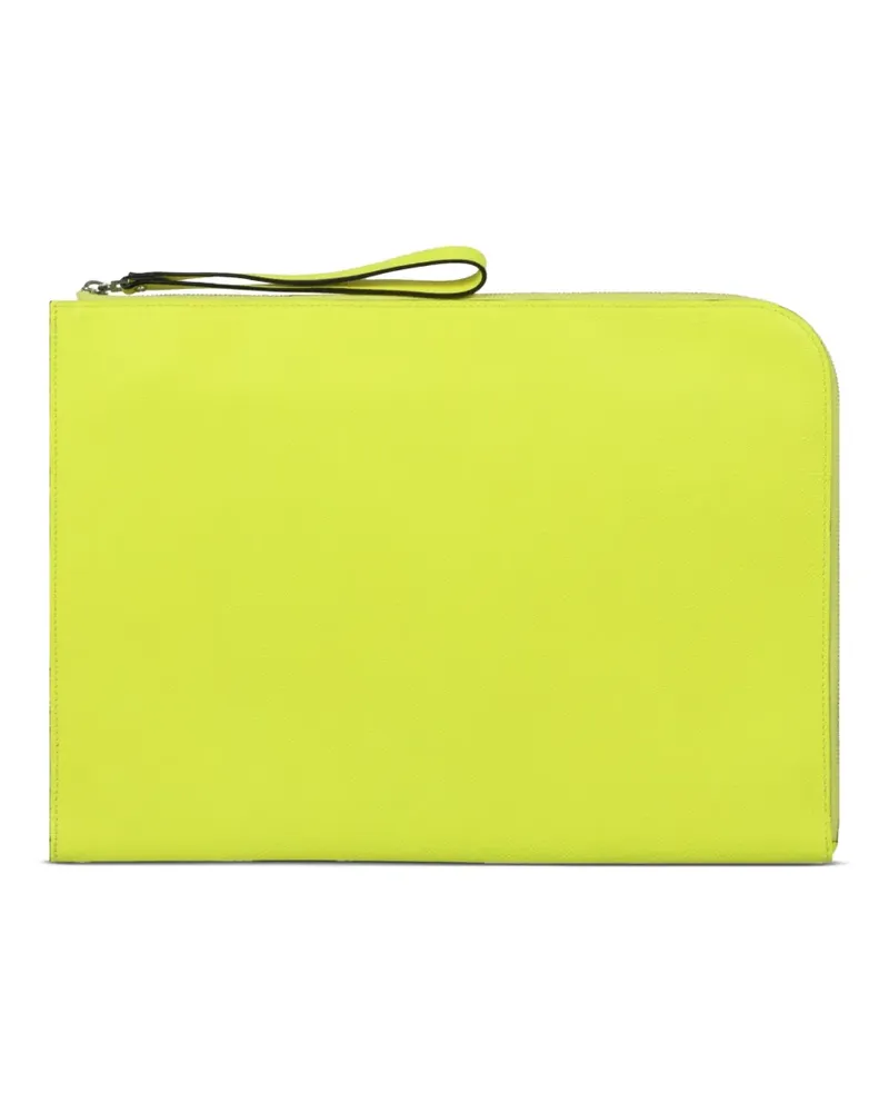 Valextra Clutch mit Reißverschluss - Gelb Gelb