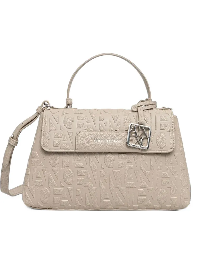 Armani Exchange Tote Bag mit Logo-Prägung - Nude Nude
