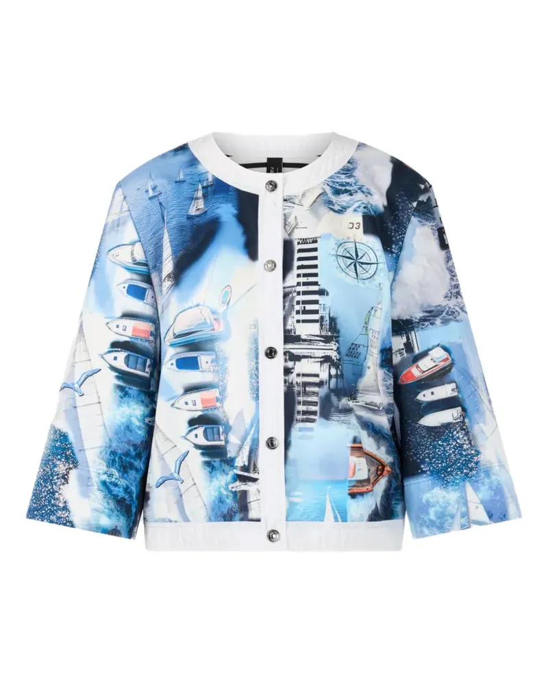 Marc Cain graphic-print jacket - Blau Blau