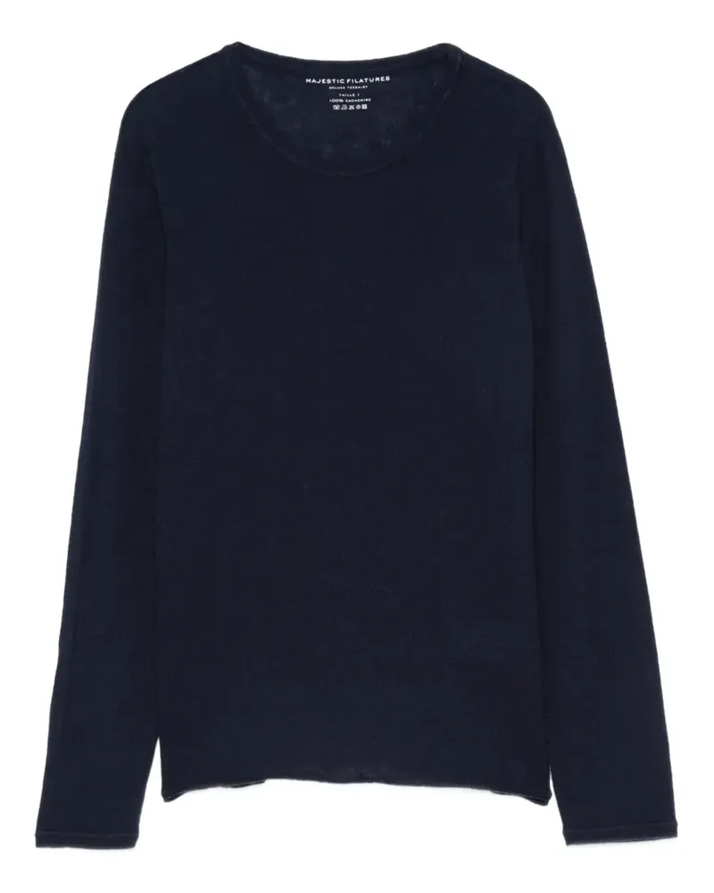 Majestic Pullover mit rundem Ausschnitt - Blau Blau