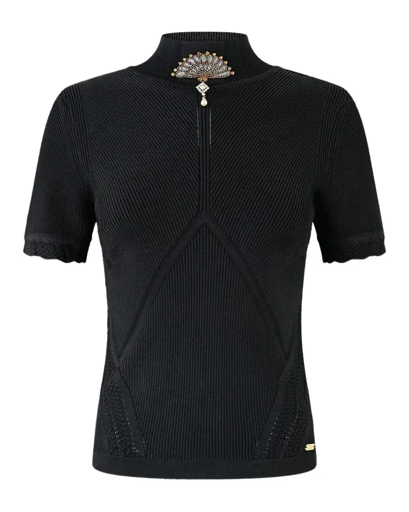 Camilla Flamenco Folklore top - Schwarz Schwarz