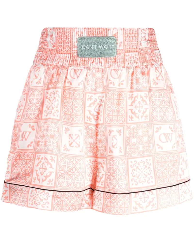 OFF-WHITE Shorts mit hohem Bund - Rosa Rosa