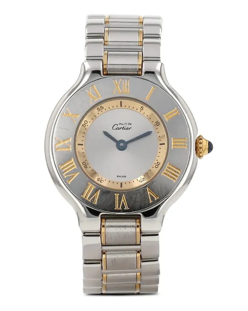 Cartier 1990s 21mm Must double folding clasp watch - Silber Silber