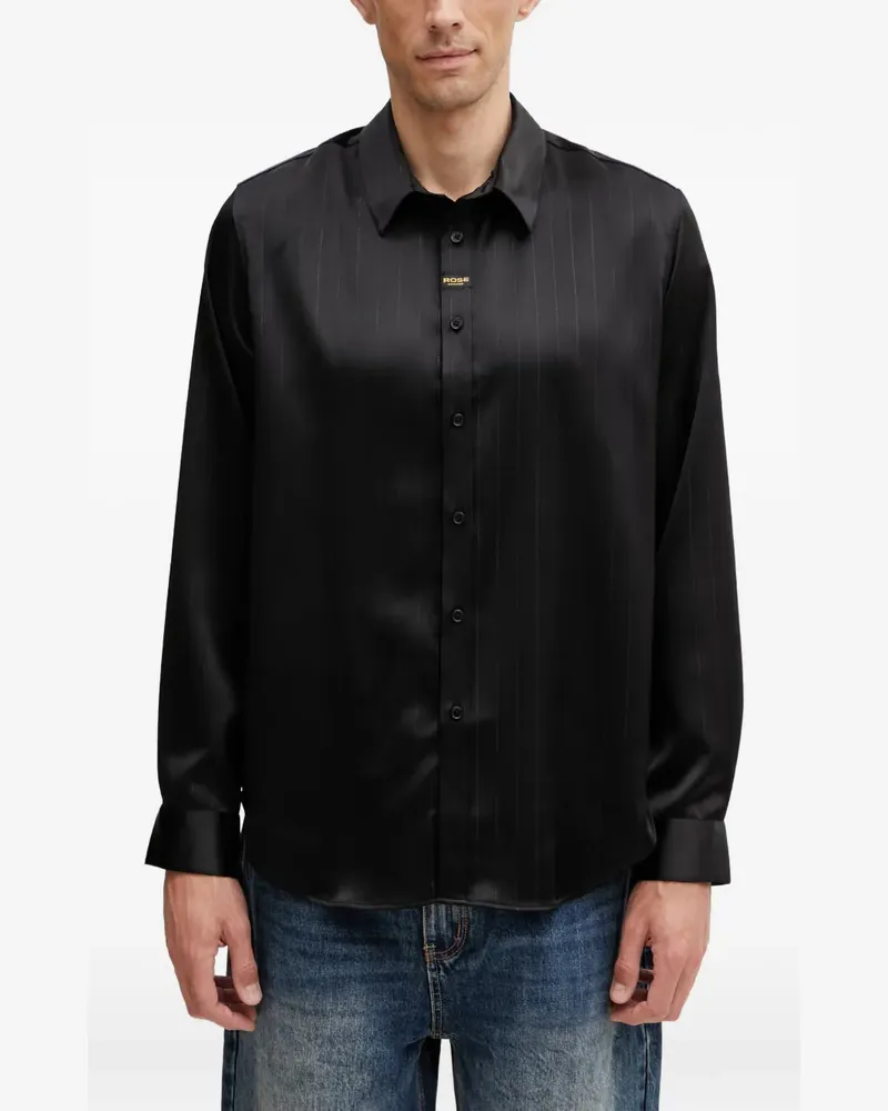 Martine Rose pinstripe-pattern long-sleeve shirt - Schwarz Schwarz