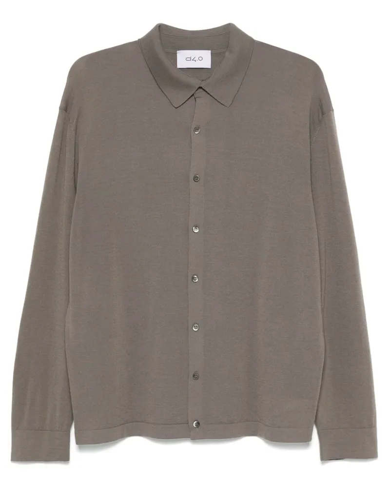D4.0 Klassischer Cardigan - Grau Grau