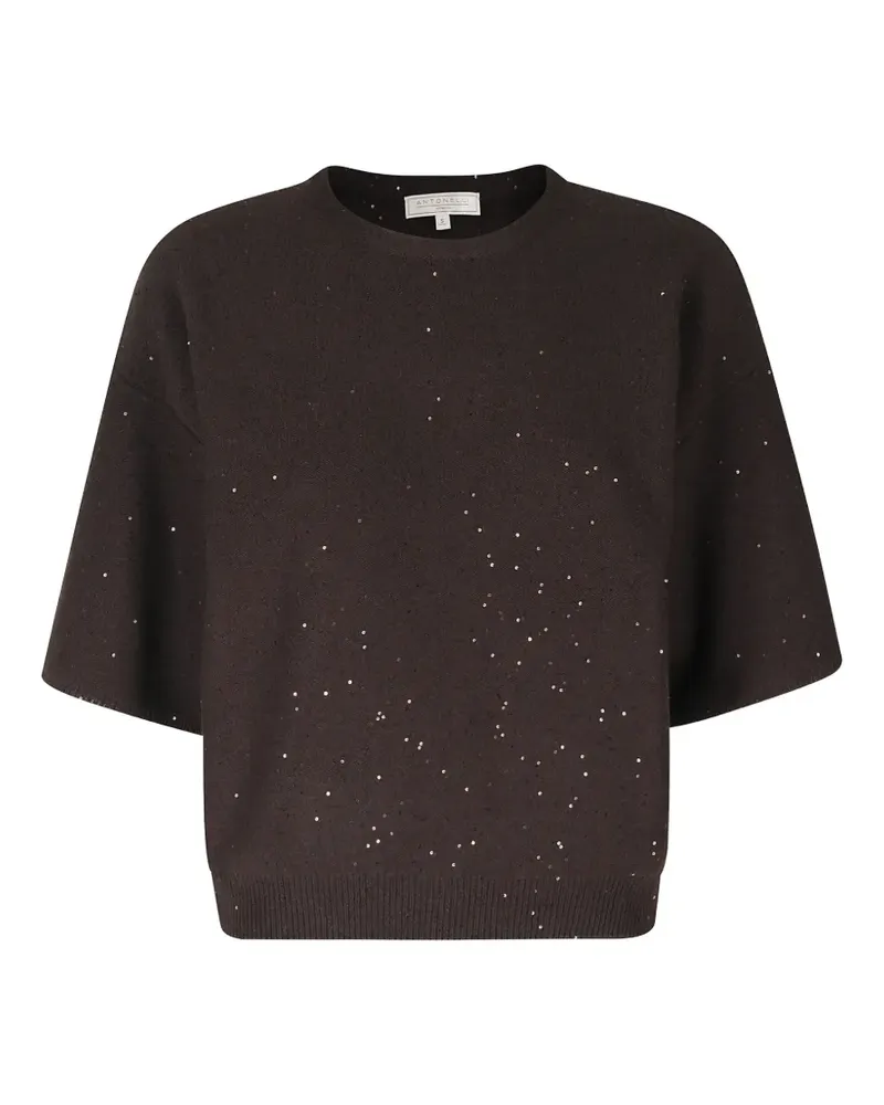 Antonelli Firenze Lucilla Pullover mit Pailletten - Braun Braun