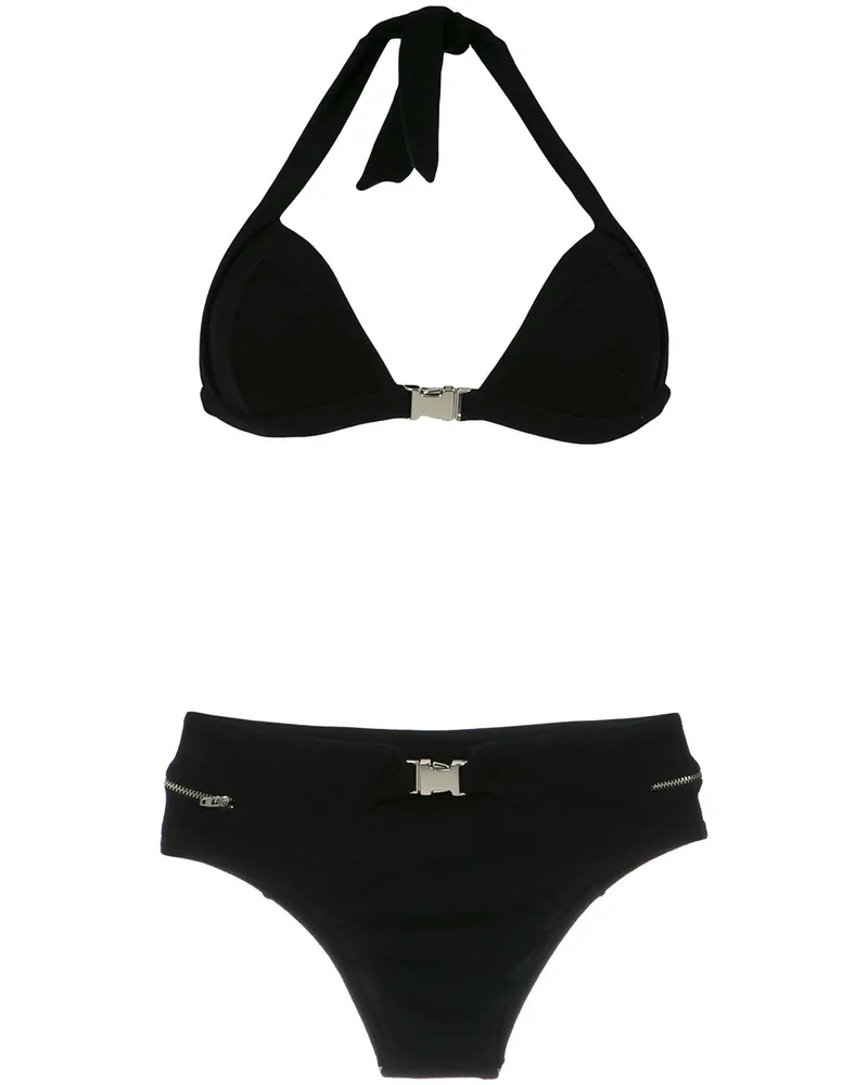 Amir Slama Bikini mit Schnallen - Schwarz Schwarz