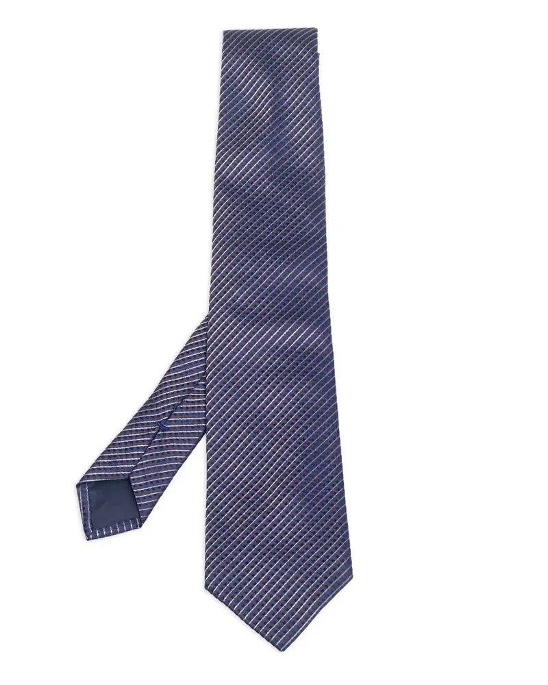 HUGO BOSS Pre-owned Seidenkrawatte mit Streifen - Blau Blau