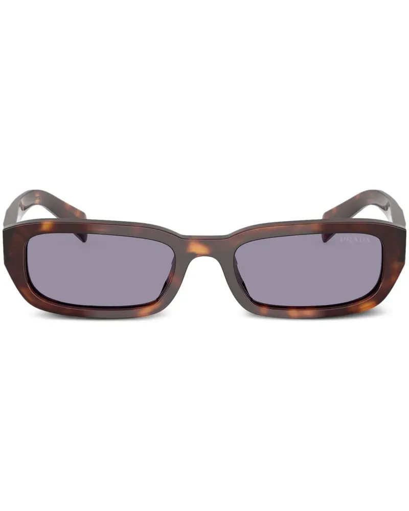 Prada Sonnenbrille mit eckigem Gestell - Braun Braun
