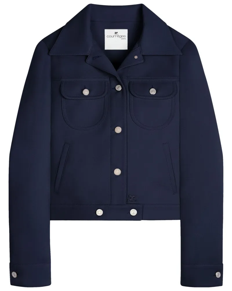 Courrèges Trucker Twill-Jacke - Blau Blau