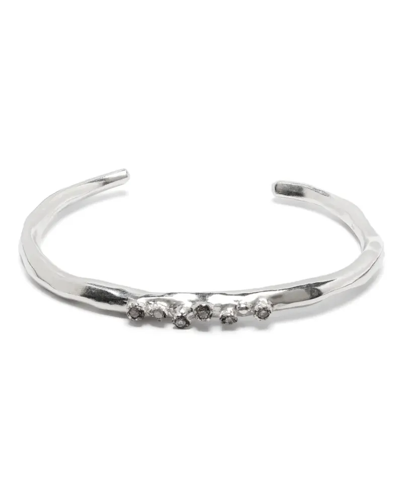 Rosa Maria Sterlingsilber-Armspange mit Diamant Silber