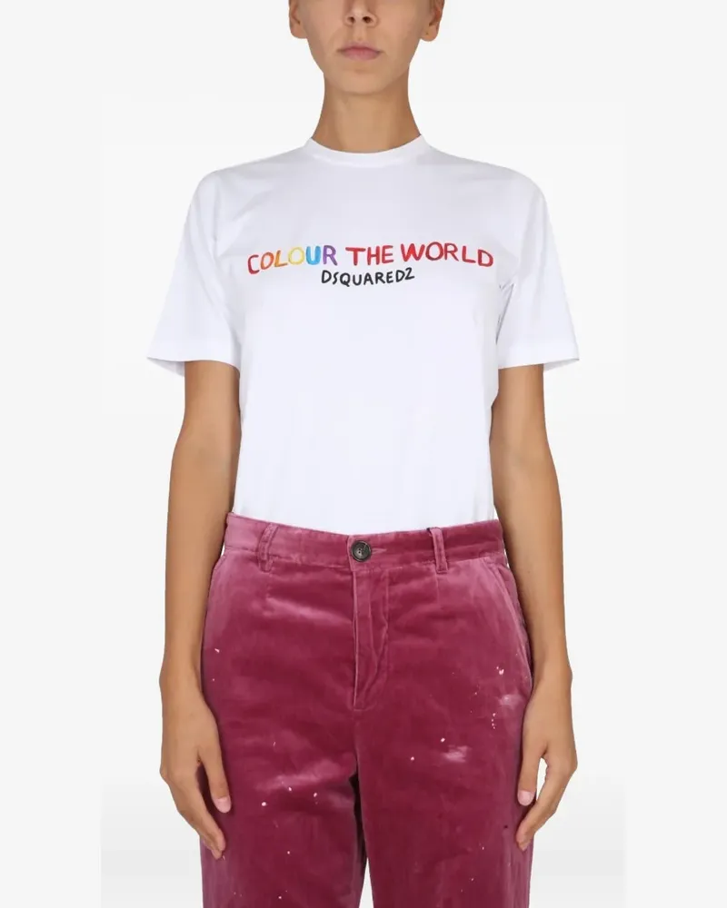 Dsquared2 T-Shirt mit grafischem Print - Weiß Weiß