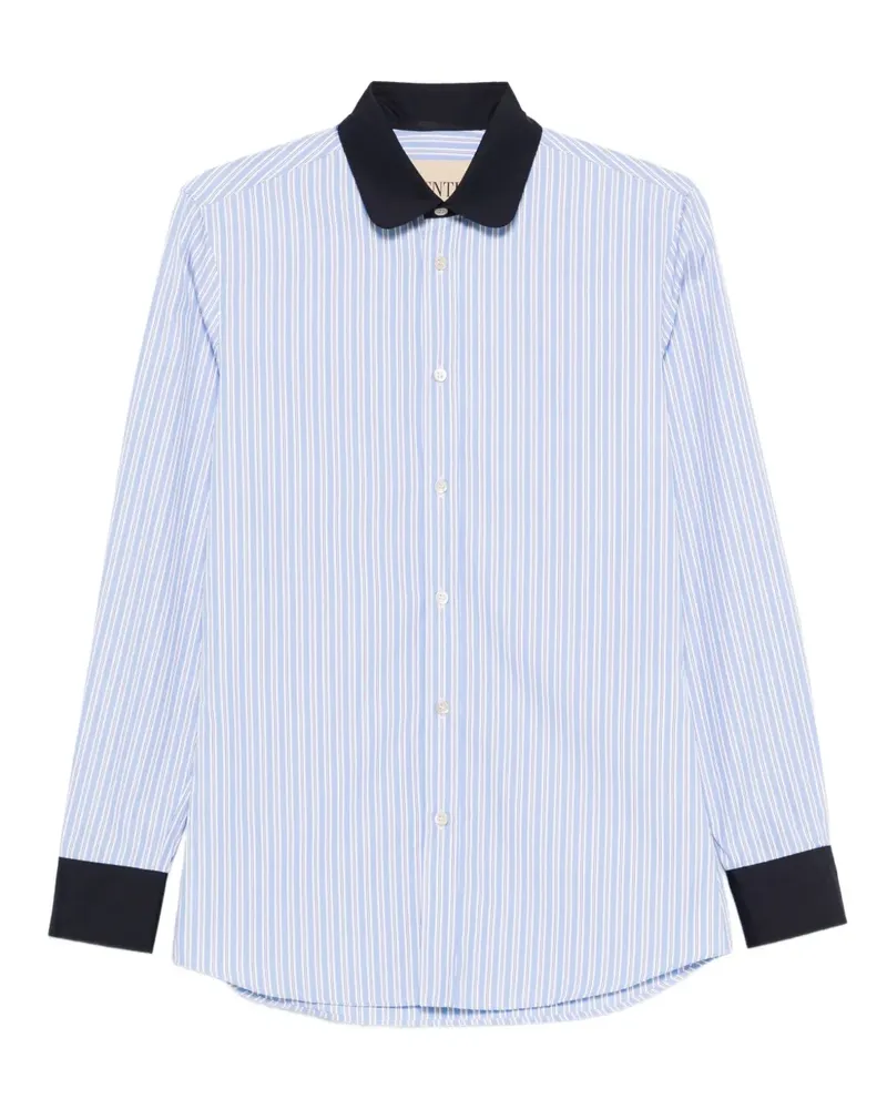 Valentino Garavani Gestreiftes Seidenhemd - Blau Blau