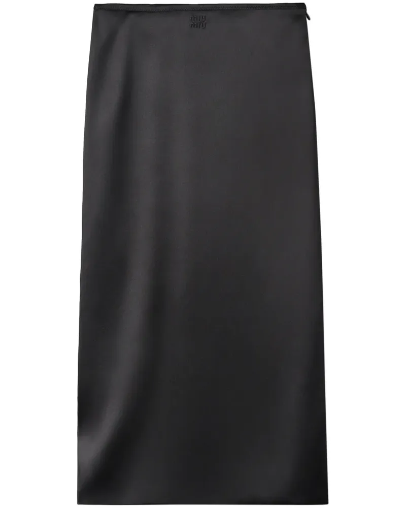 Miu Miu Midirock mit hohem Bund - Schwarz Schwarz