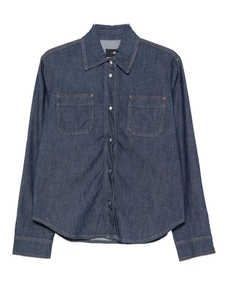 7 for all mankind Utility Classic patch-pocket denim shirt - Blau Blau