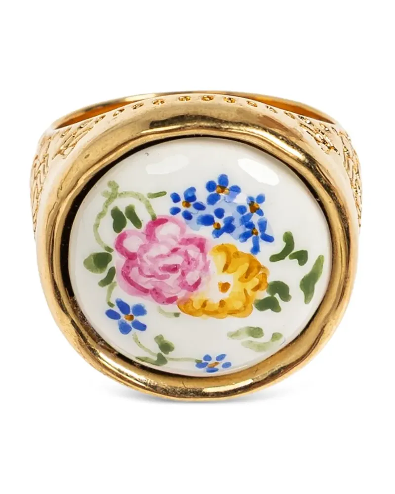Chloé Siegelring mit Blumengravur - Gold Gold