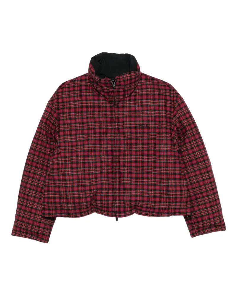 JUUN.J plaid-pattern zip-up jacket - Rot Rot