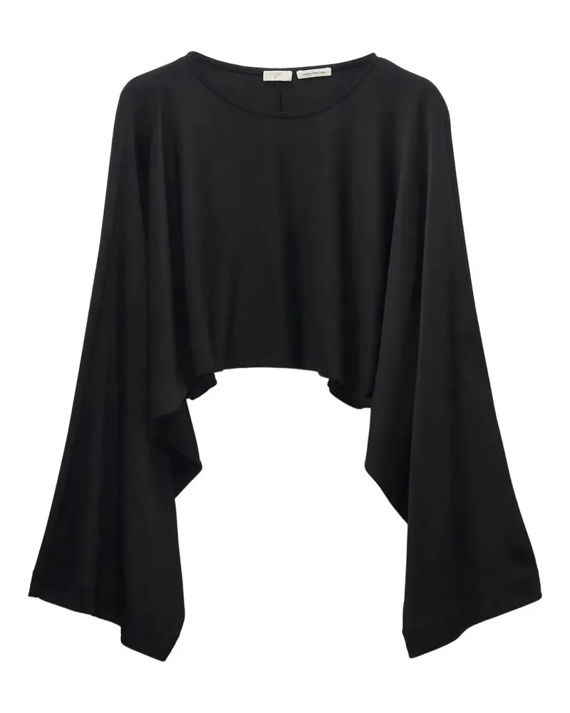 BITE Studios Bluse mit weiten Ärmeln - Schwarz Schwarz