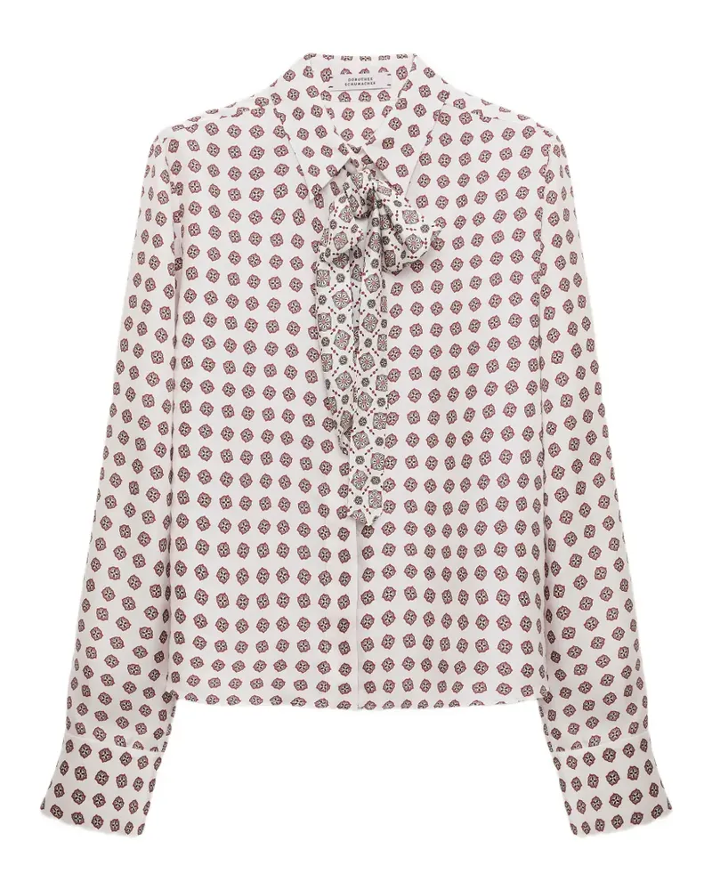 Dorothee Schumacher Bluse aus Seide mit grafischem Print - Weiß Weiß