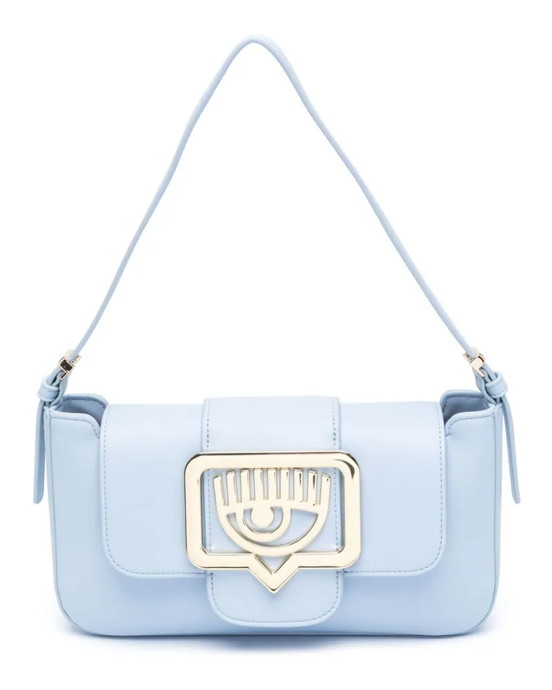 Chiara Ferragni Schultertasche mit Eyelike-Schild Blau