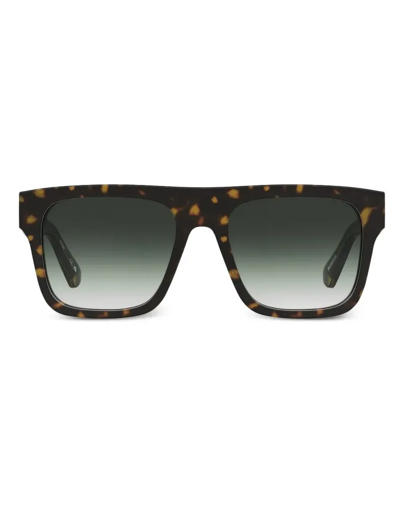 Moschino Eckige Sonnenbrille in Schildpattoptik - Braun Braun