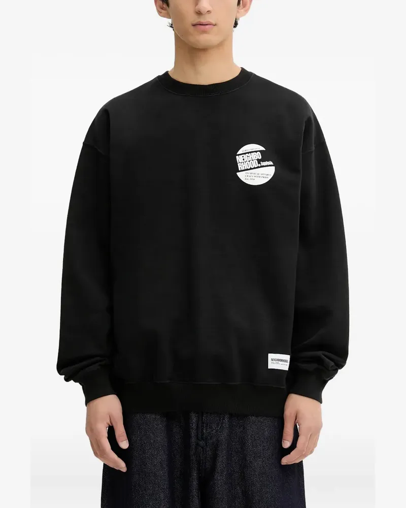 Neighborhood Sweatshirt mit Logo-Print - Schwarz Schwarz