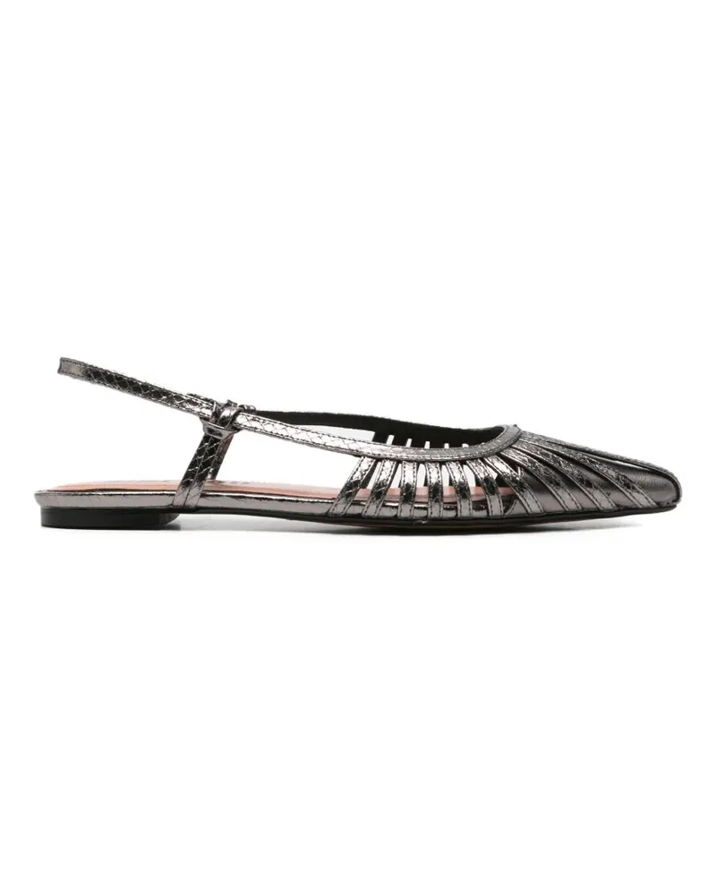 Bibi Lou Gewebte Plomo Slingback-Pumps - Silber Silber