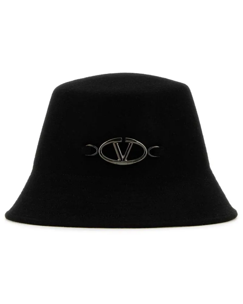 Valentino Garavani Fischerhut mit Logo - Schwarz Schwarz