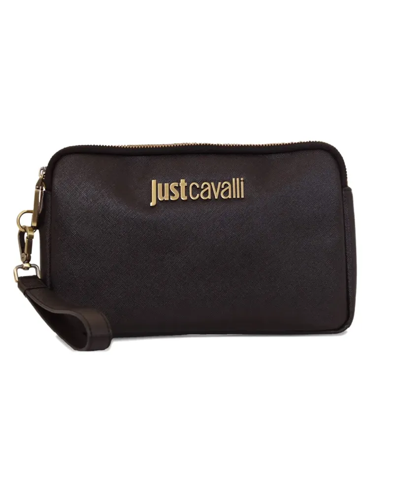 Just Cavalli logo-lettering messenger bag - Schwarz Schwarz