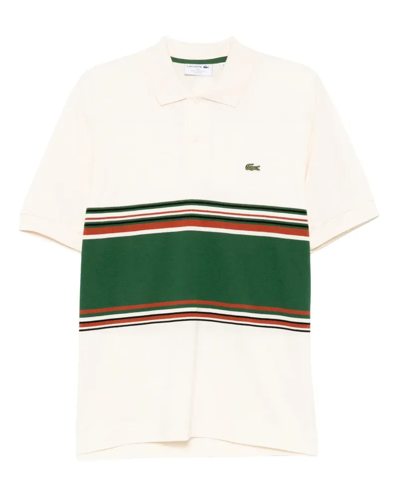 Lacoste Gestreiftes Poloshirt - Nude Nude