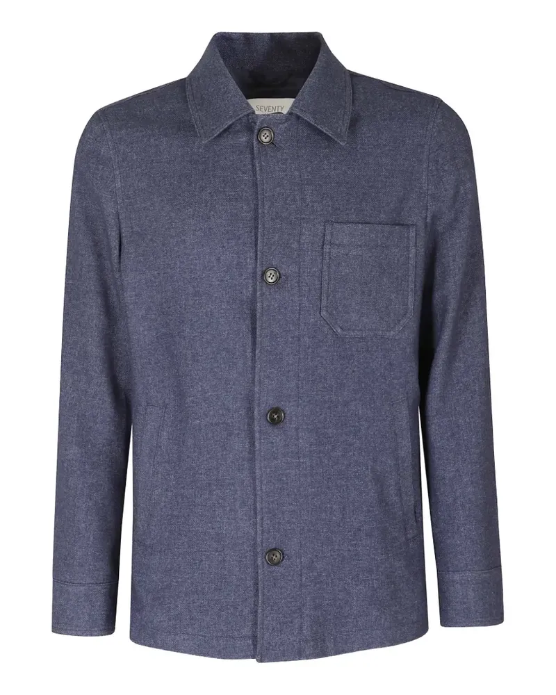 Seventy button-up chest-pocket jacket - Blau Blau