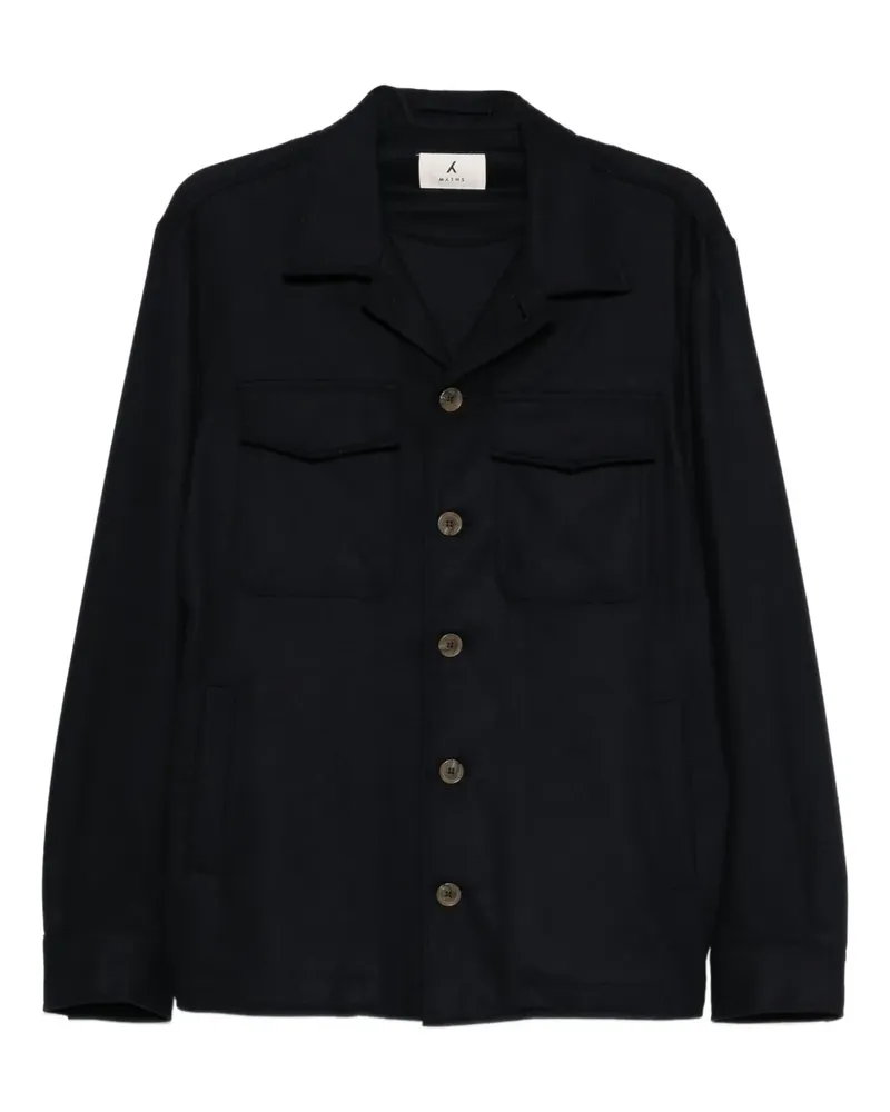 MYTHS Hemdjacke mit Klappentaschen - Blau Blau