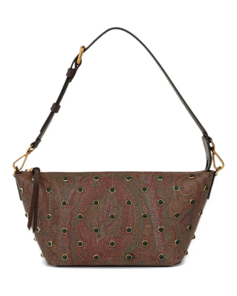 Etro Essential Arnica Umhängetasche mit Nieten - Braun Braun