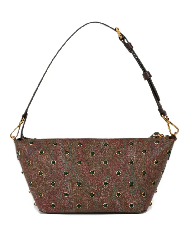 Etro Essential Arnica Umhängetasche mit Nieten - Braun Braun