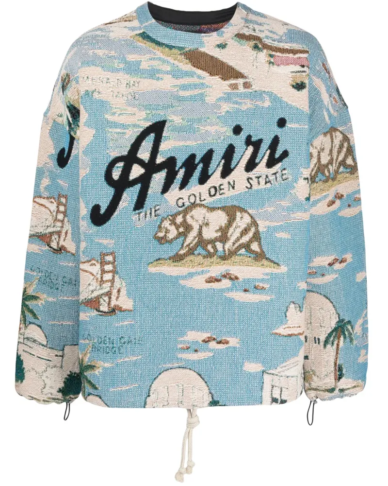Amiri Pullover mit Kordelzug - Blau Blau