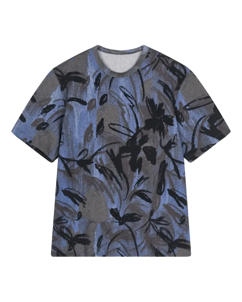 JNBY T-Shirt mit Rosen-Print - Grau Grau