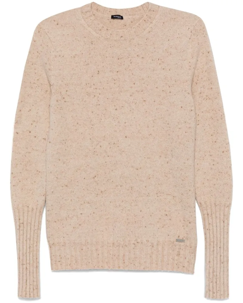 Kiton Melierter Strickpullover Nude