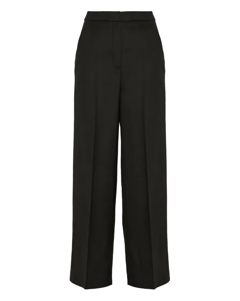 Yves Salomon Klassische Flanellhose - Schwarz Schwarz