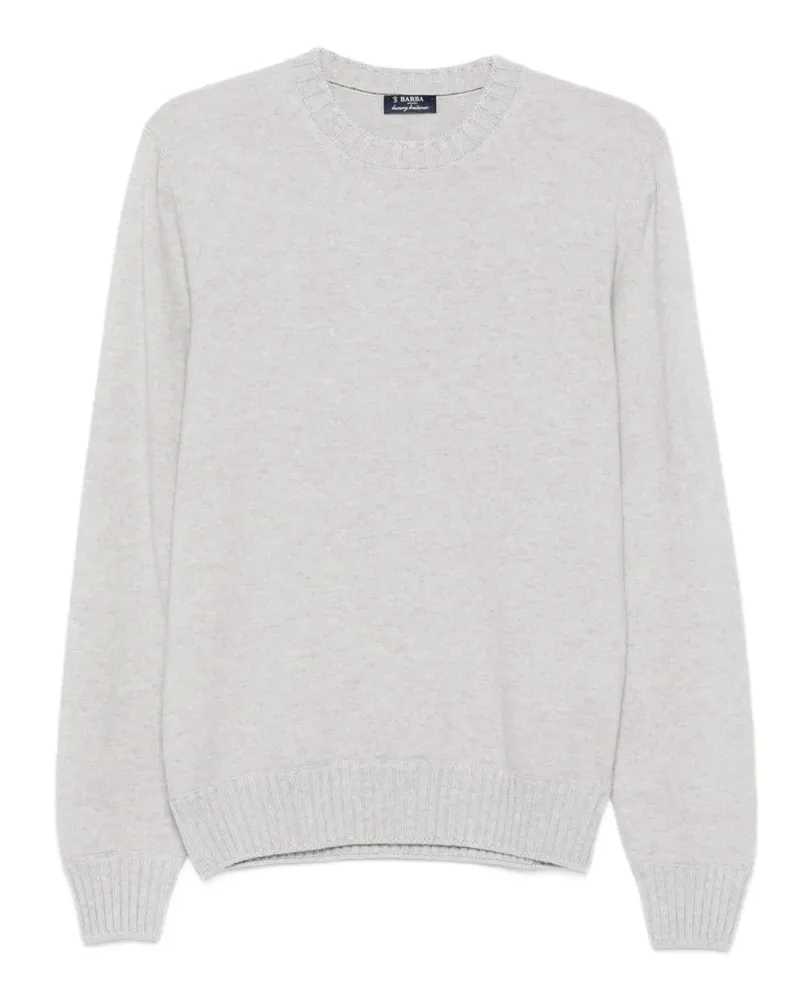 BARBA Kaschmirpullover mit Rundhalsausschnitt - Grau Grau
