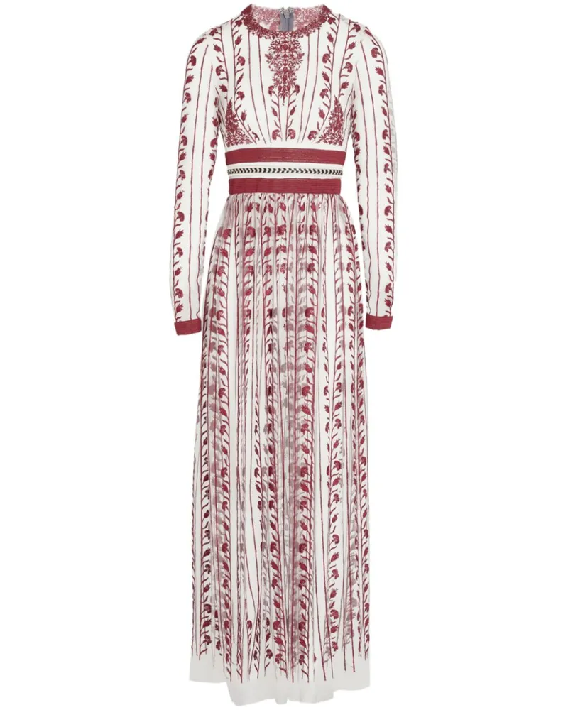 Giambattista Valli Kleid mit Paisley-Stickerei - Rot Rot