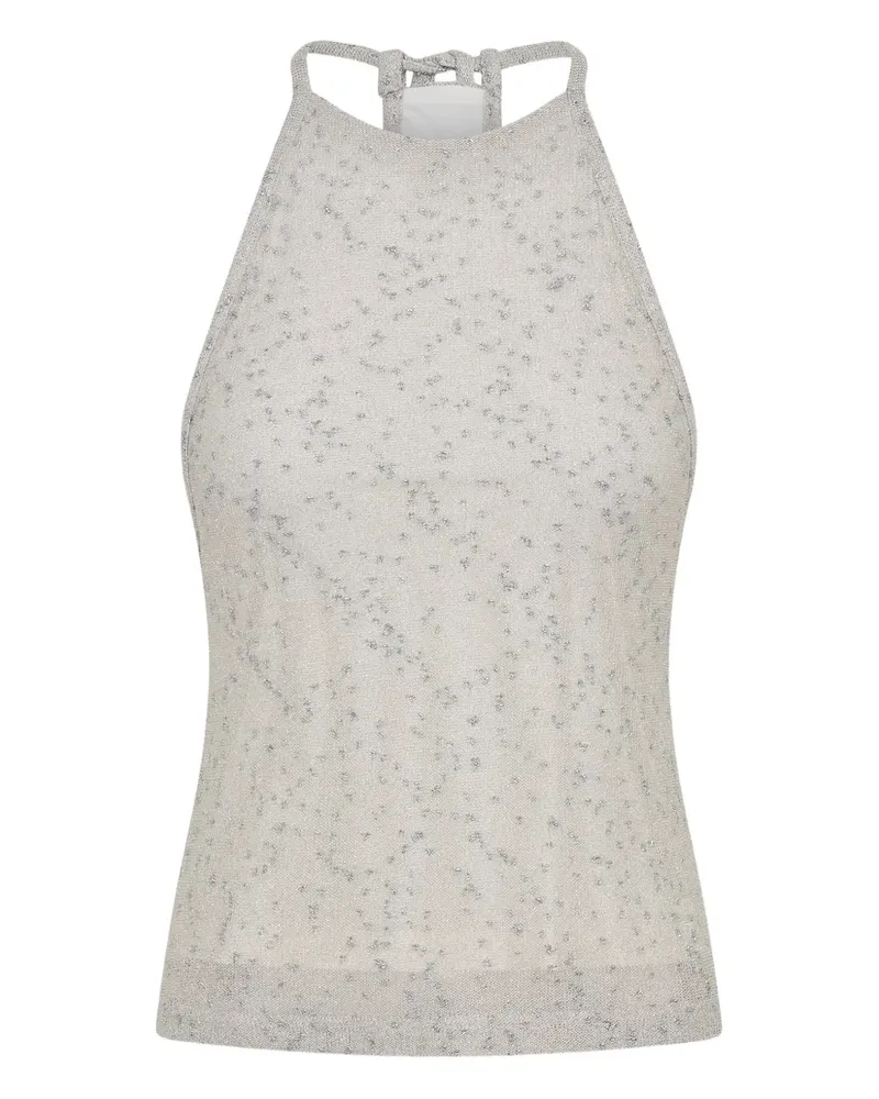 Christopher Esber Neckholder-Top mit Metallic-Detail - Grau Grau
