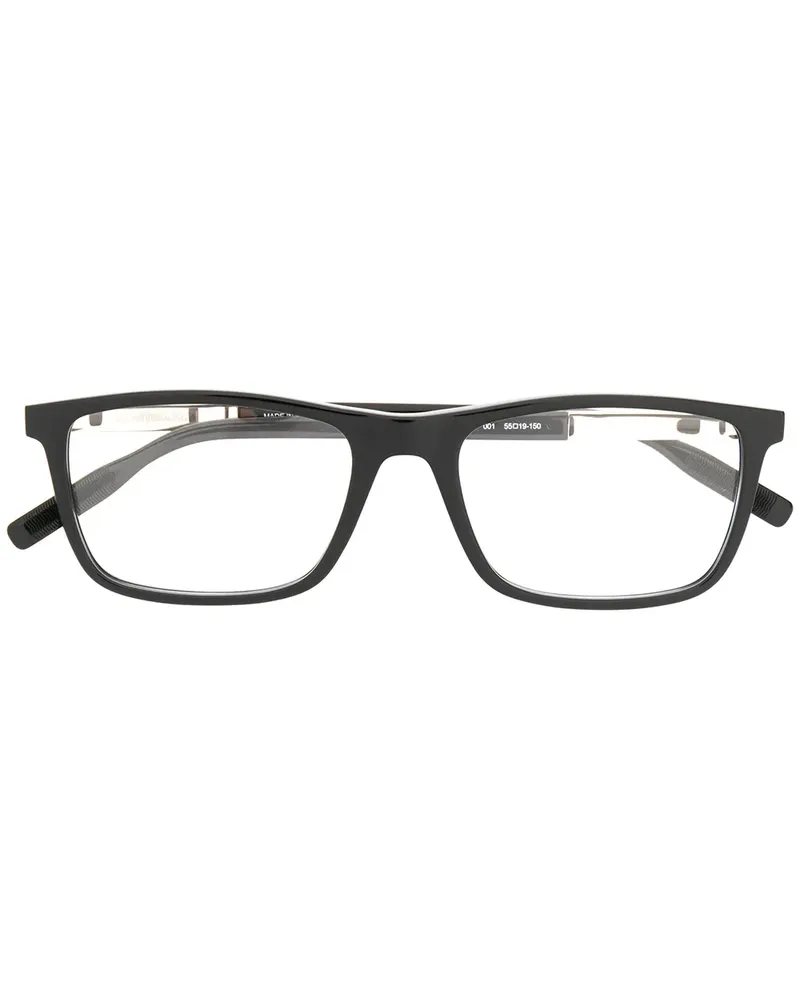 Montblanc Brille mit eckigem Gestell - Schwarz Schwarz
