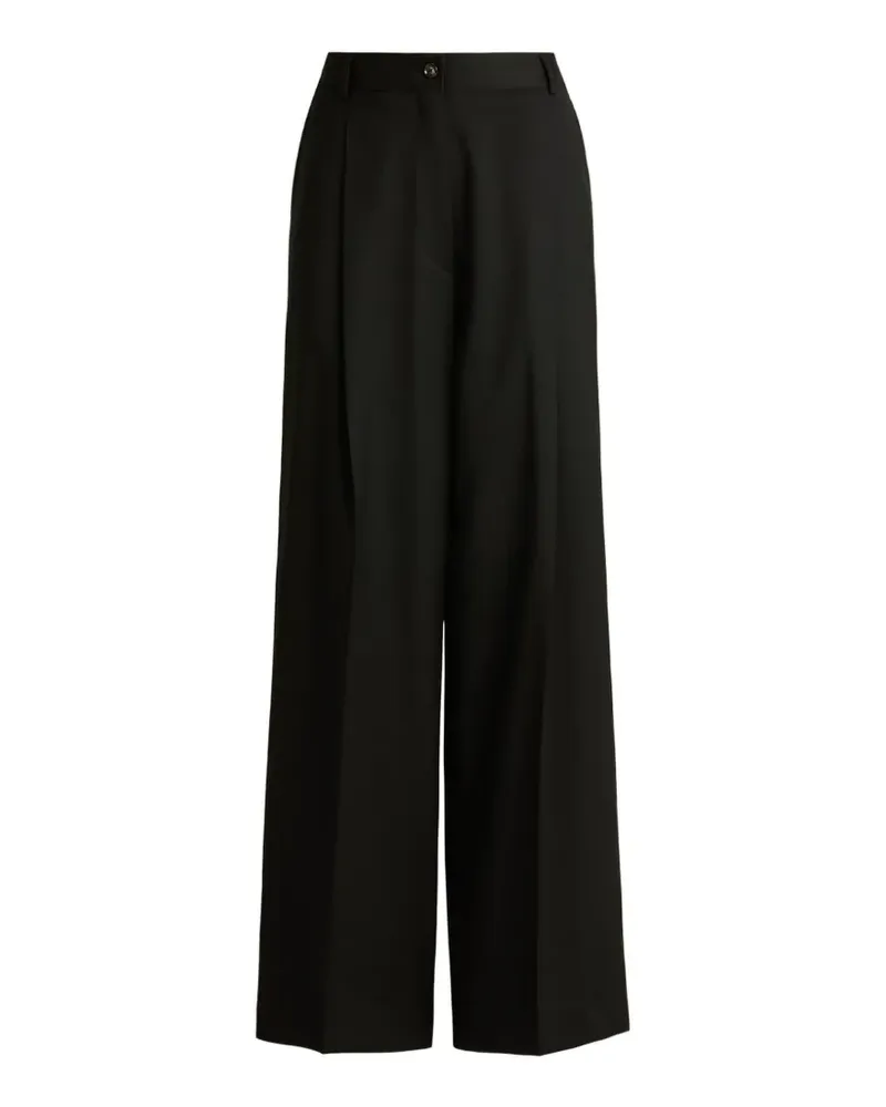 Kiton Palazzohose mit Gürtelschlaufen und Falten - Schwarz Schwarz