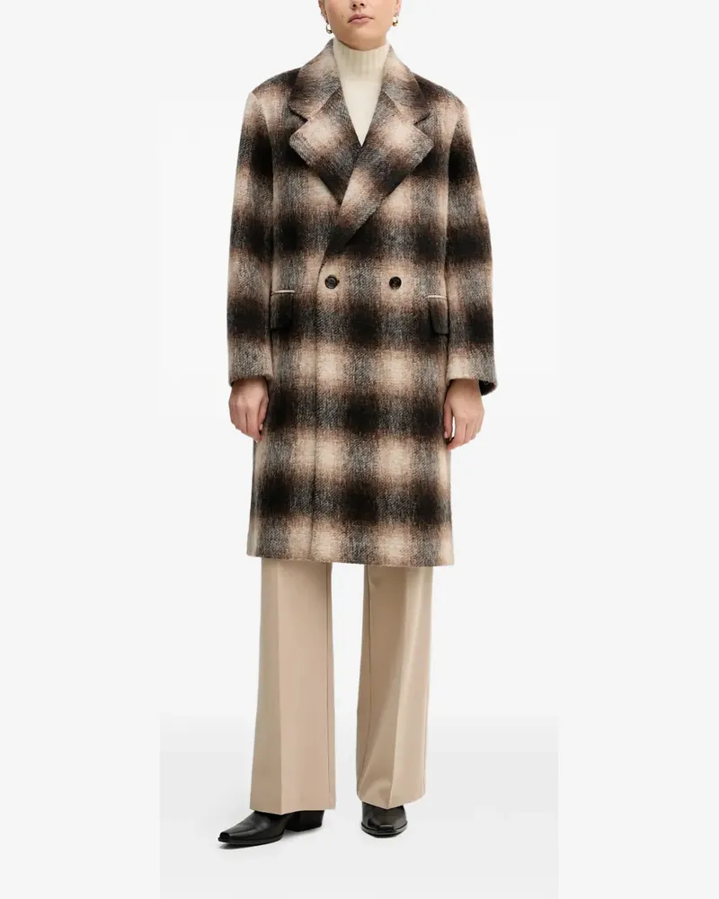 JOOP! double-breasted checked coat - Braun Braun