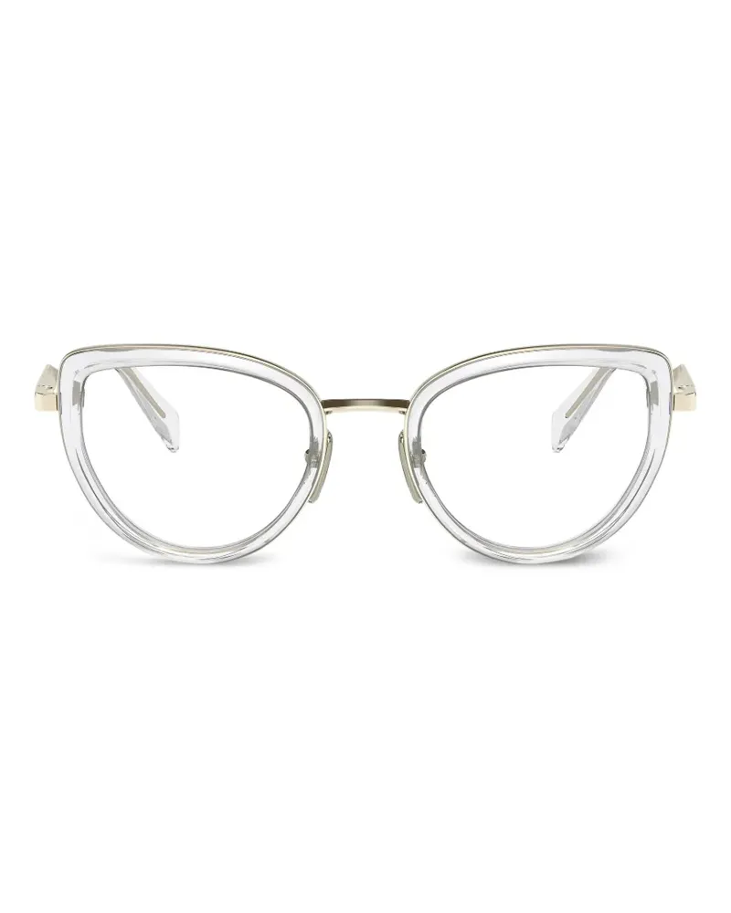 Prada Cat-Eye-Brille - Weiß Weiß