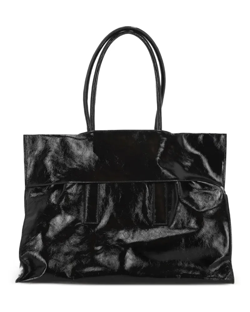 ARMARIUM Eterna Tote Bag aus Lackleder - Schwarz Schwarz
